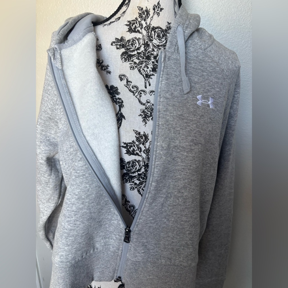 Under Armour Light Gray Full-Zip Hoodie - Picture 9 of 10